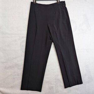Rose Haggar Women's Black Straight-Leg Pants Side Zipper Size 8 Short